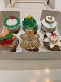 6 cupcakes navidad